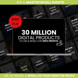 Unlock Limitless Earning Potential with Our 30M+ Digital Product Bundle – PLR & MRR Ready!