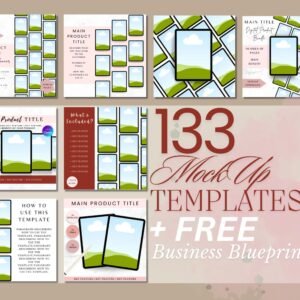 Mock Up Templates - Design Layout, Social Media Templates, Rebrand & Resell, Promote Your Products With Fast Track Business Guide - MRR