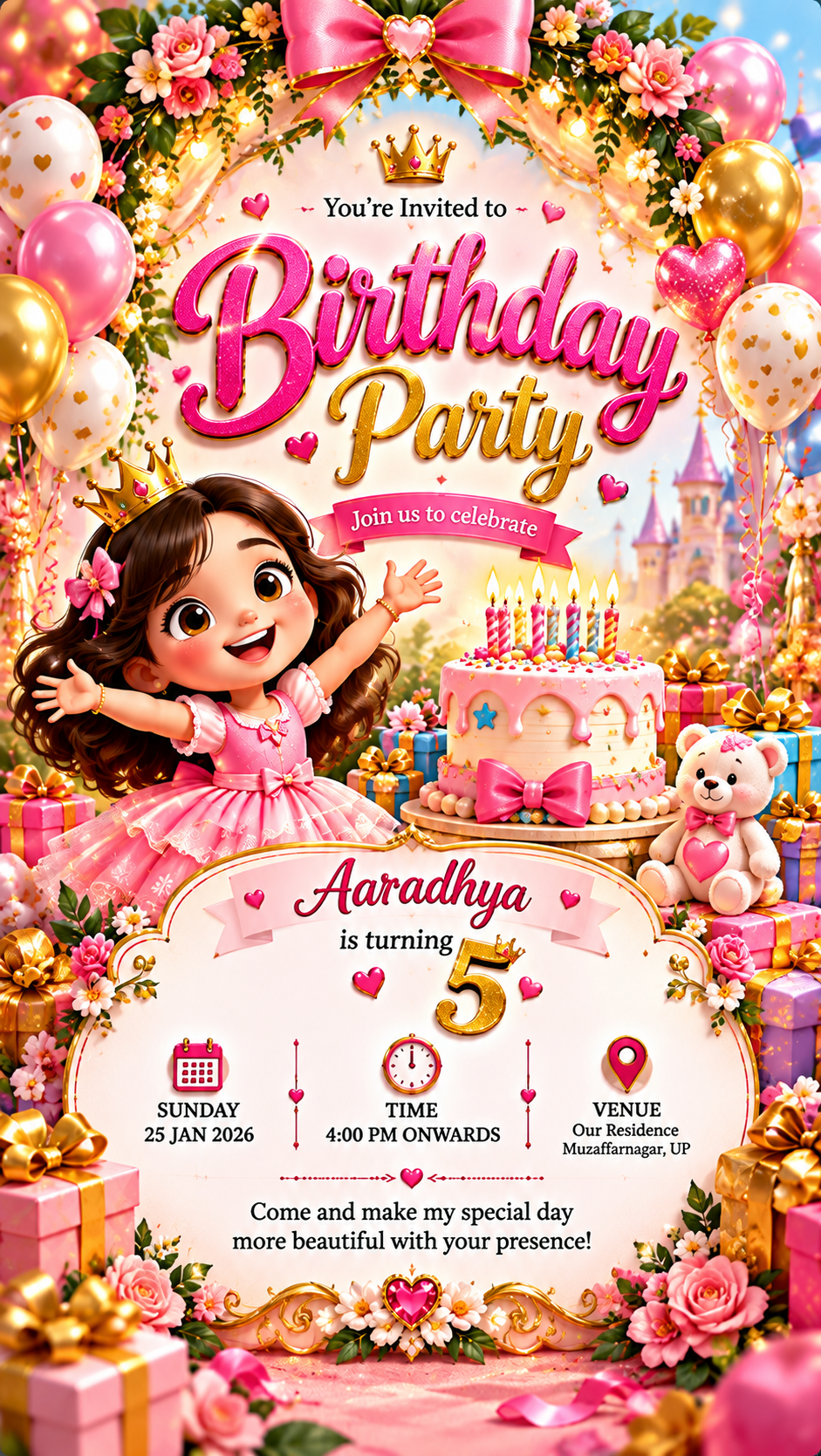 Aaradhya’s Princess Birthday Party