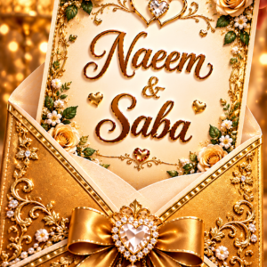 Luxury Golden Wedding Anniversary Digital Invitation Card