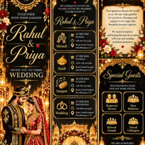 Wedding Invitation digital Card